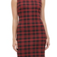 Tommy Hilfiger Women's Knit Plaid Sheath Dress -Red- Size 6