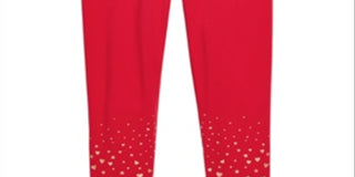 Epic Threads Little Girl's Printed Hem Leggings Red Size 5