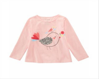 First Impressions Baby Girl's Cotton Long Sleeve Chicks T-Shirt Pink Size 18 Months