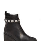 Michael Kors Women's Glenn Leather Lug Sole Ankle Boots Black Size 5M