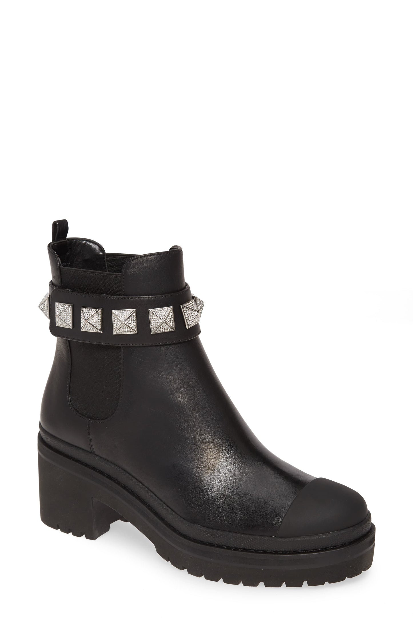 Michael Kors Women's Glenn Leather Lug Sole Ankle Boots Black Size 5M
