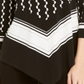 Alfani Women's Printed 3/4 Sleeve Crew Neck Evening Blouse Black Size Petite Small
