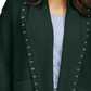 Style & Co Women's Hooded Studded Cardigan Green Size Petite P