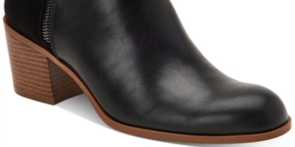 Style & Co Women's Onyaa Block Heel Booties Shoes Black Size 7 M