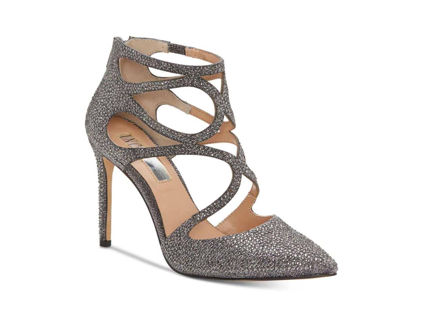 INC International Concepts Women's Kaffe2 Fabric Pointed Toe Special Occasion Gray Size 9.5M