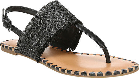Carlos By Carlo Santana Women's Jayne Thong Sandal -Black  Size 9.5 M