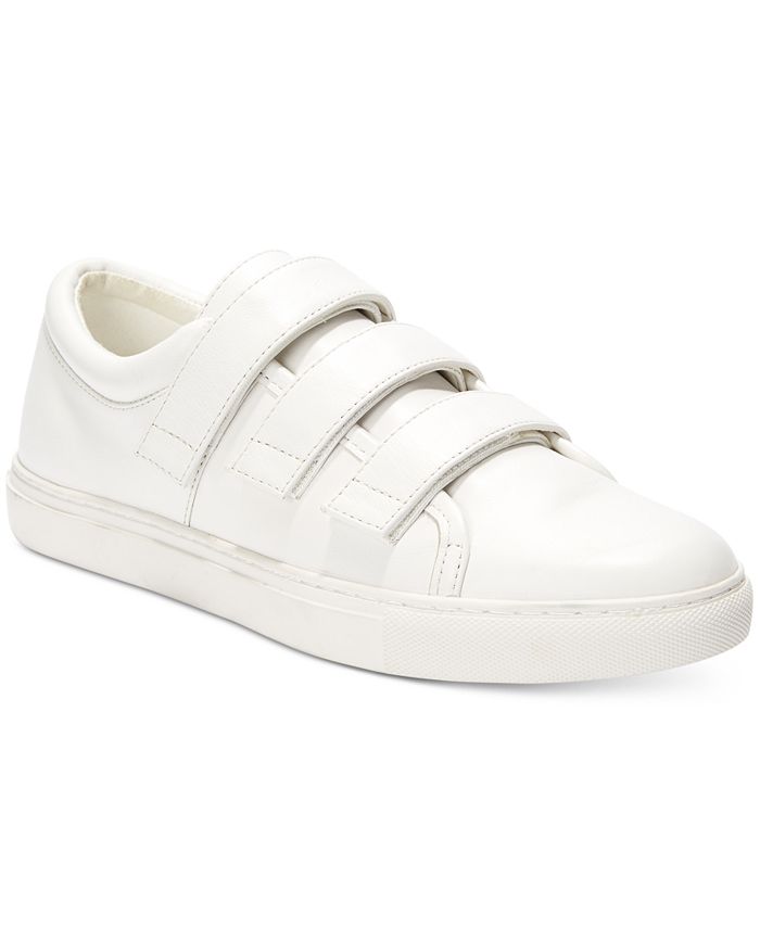 Kenneth Cole Women's Kingvel Leather Low Top Fashion Sneakers White Size 6.5M