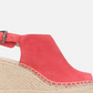 Kenneth Cole Women's Olivia Buckle Wedge Sandals Coral Size 6 Medium
