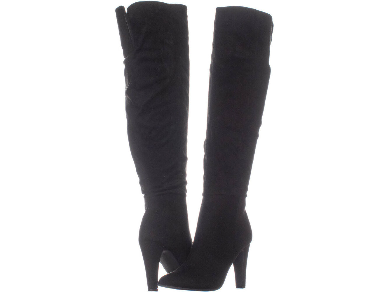 Material Girl Women's Candice Pointed Toe Knee High Fashion Boots Black Size 9 M
