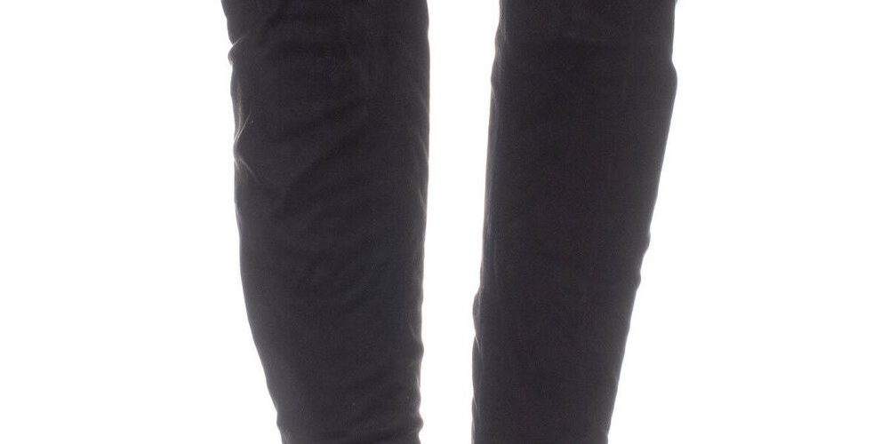 Material Girl Women's Candice Pointed Toe Knee High Fashion Boots Black Size 9 M