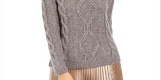 Charter Club Women's Cable Knit Sweater Gray Size Petite S