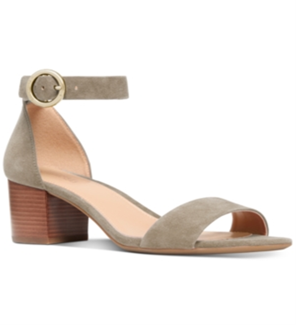 Michael Kors Women's Lena Open Toe Ankle Strap Classic Pumps GraySize 8