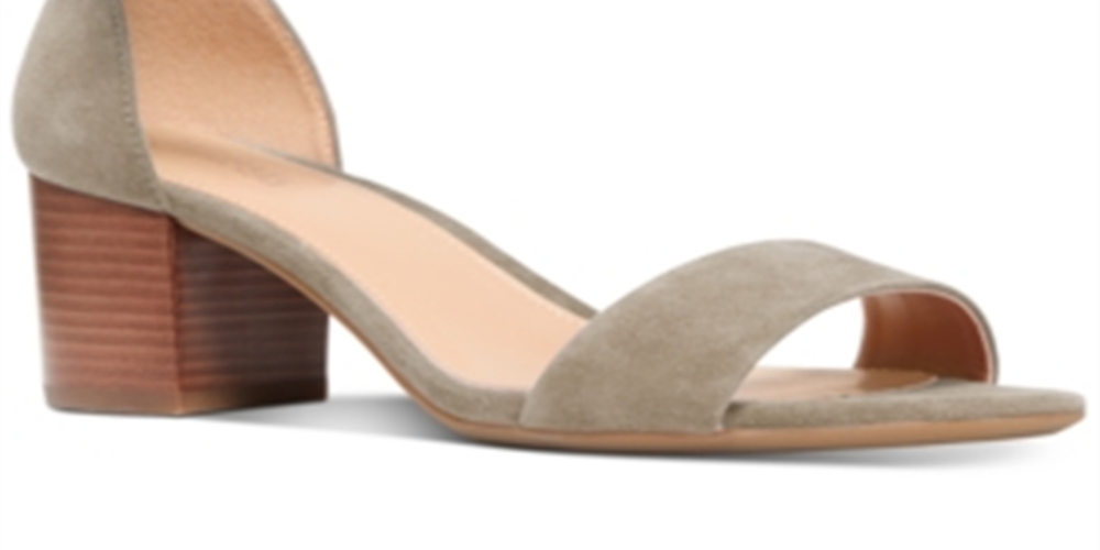 Michael Kors Women's Lena Open Toe Ankle Strap Classic Pumps GraySize 8