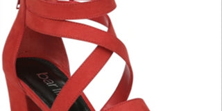 Bar III Women's Blythe Open Toe Ankle Strap Platform Pumps Red Size 6 M