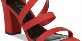 Bar III Women's Blythe Open Toe Ankle Strap Platform Pumps Red Size 6 M