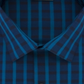 Kenneth Cole Reaction Men's Slim Fit All Day Flex Check Dress Shirt Stream Blue Size XL