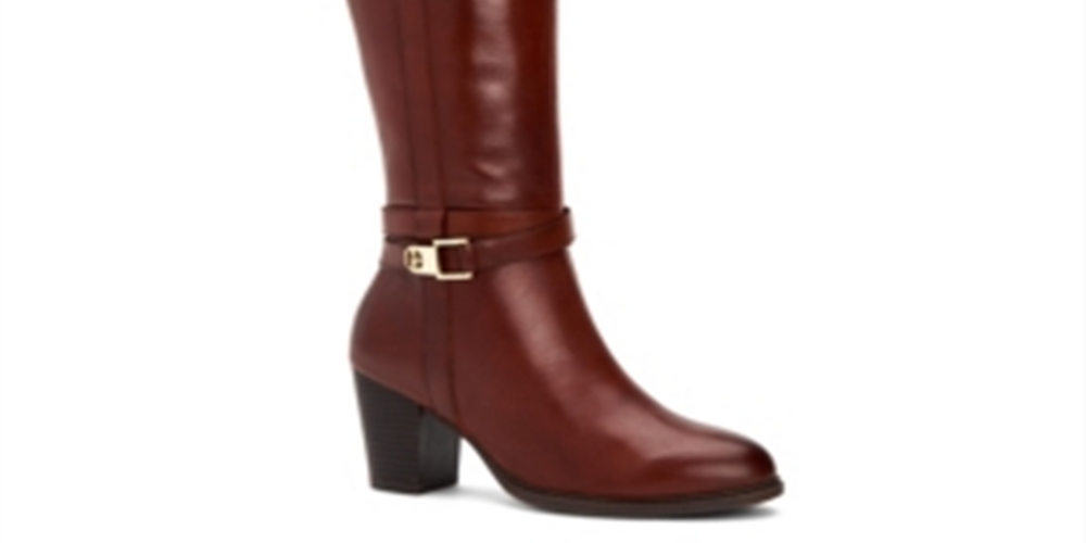 Giani Bernini Women's Rozario Leather Tall Knee-High Boots Brown Size 6.5M