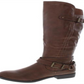 Style & Co Women's Mayy Faux Leather Buckle Knee High Boots Brown Size 6.5 M