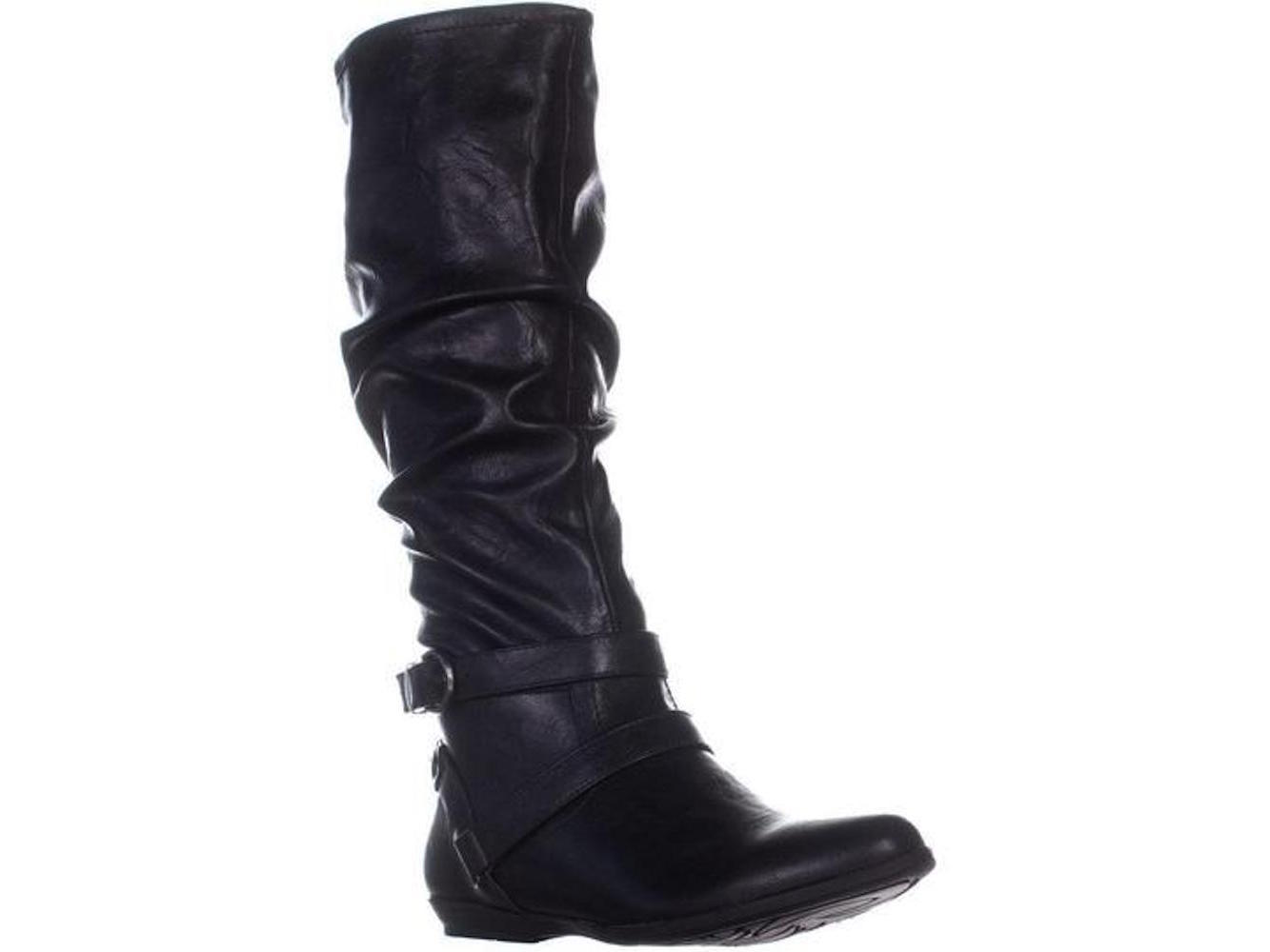 Cliffs by White Mountain Women's Fairfield Almond Toe Mid Calf Fashion Boots Black Size 9 M