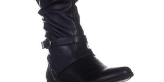 Cliffs by White Mountain Women's Fairfield Almond Toe Mid Calf Fashion Boots Black Size 9 M