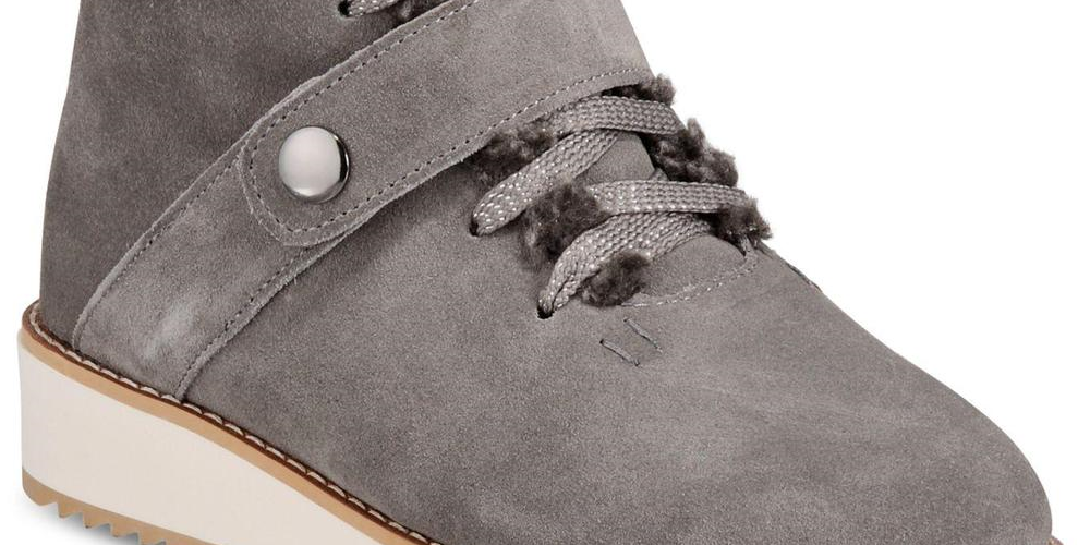 Style & CoWomen's Elissaa Leather Closed Toe Ankle Cold Weather Boots Gray Size 5 M