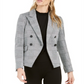 Bar III Women's Suit Separate Business Double Breasted Blazer Black / IvorySize 6