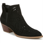 Carlos by Carlos Santana Women's Cut Out Elastic Goring Heel Pull Tab Cushioned Stretch Victory Pointed Toe Block Heel Zip up Booties Black Size 7 M