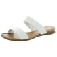 Sun + Stone Women's Easten Slide Sandals Shoes White Size 7 M