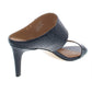 Calvin Klein Women's Croc Embossed Cecily Patent Leather Stiletto Slide Sandals Navy Size 7M