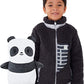 Cubcoats Character Transforming 2 in 1 Super Soft Sherpa Jacket, Kids Sherpas Jackets with Zipper Black Unisex
