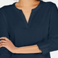 Charter Club Women's Supima Cotton Split Neck Top Red Size Petite Medium