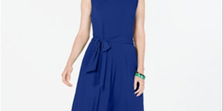 Charter Club Women's Fit & Flare Party MIDI Dress Blue Size X-Small