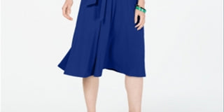 Charter Club Women's Fit & Flare Party MIDI Dress Blue Size X-Small