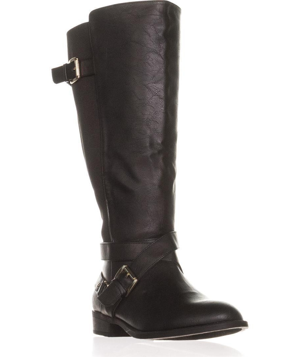 Thalia Sodi Women's Vada Round Toe Knee High Riding Boots Black Size 7.5 W-WC