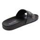 Kenneth Cole Reaction Women's Pool Spash Slide Sandal with Stars Black Size 6M