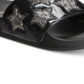 Kenneth Cole Reaction Women's Pool Spash Slide Sandal with Stars Black Size 6M