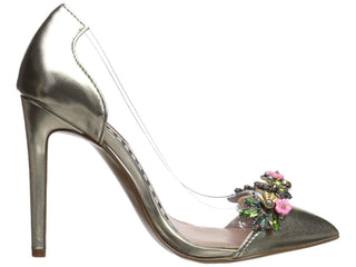 Betsey Johnson Women's Jane Fabric Pointed Toe Special Occasion Slide Sandals Yellow Size 7.5