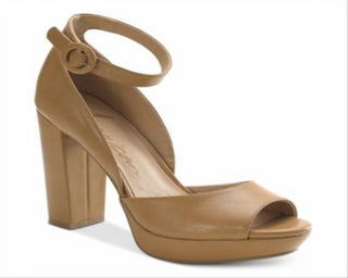 American Rag Women's Areeta Open Toe Ankle Strap Classic Pumps Tan Size 7 M