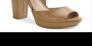 American Rag Women's Areeta Open Toe Ankle Strap Classic Pumps Tan Size 7 M