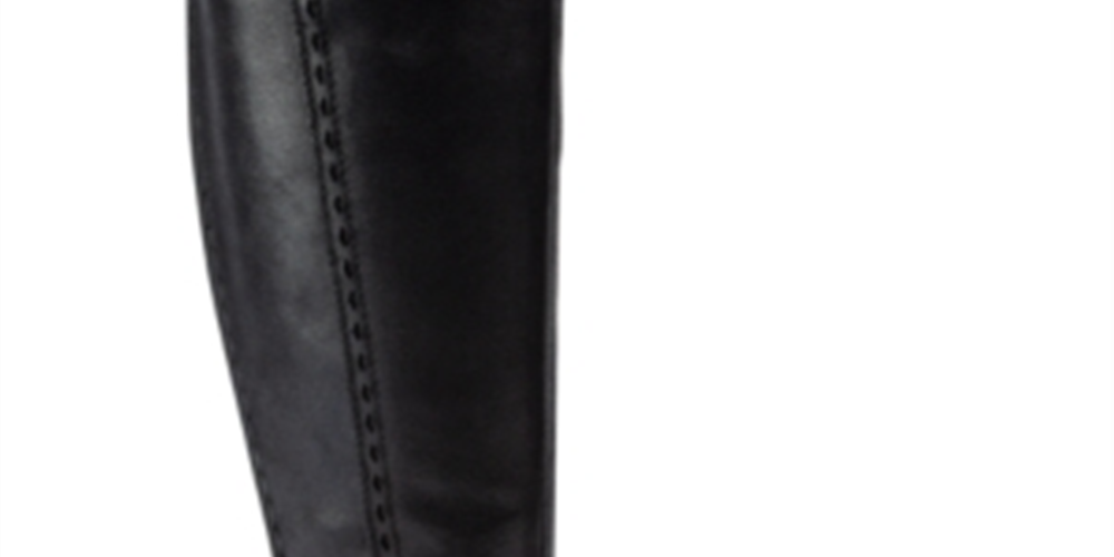 Baretraps Women's Abram Laser Cut Mixed Media Riding Boots Black Size 5 M