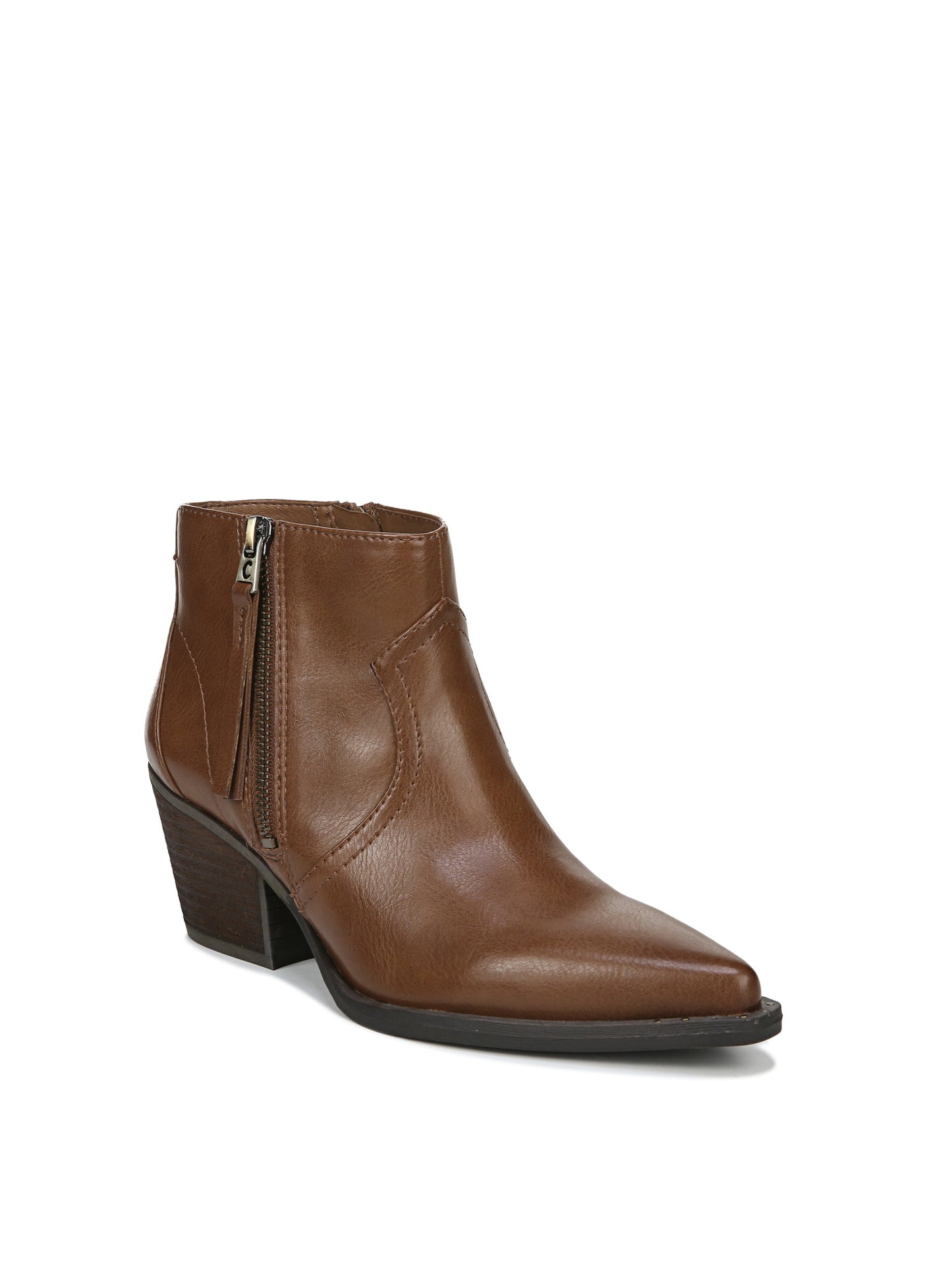 Circus by Sam Edelman Women's Whistler Faux Leather Ankle Booties Brown Size 8.5 M