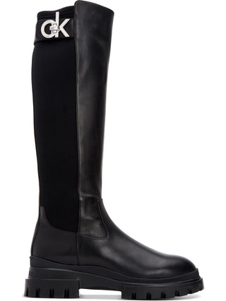 Calvin Klein Women's Lonie Chunky Tall Riding Boots Black Size 9 Medium
