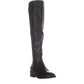 Material Girl Women's Almond Toe Over Knee Black Size 6.5 M