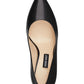 NINE WEST Womens Cushioned Pointed Toe Stiletto Slip-on Leather Dress Heels Black Size 8 M