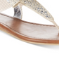 Material Girl Women's Shayleen Open Toe Casual T-Strap Sandals Gray Size 7.5M