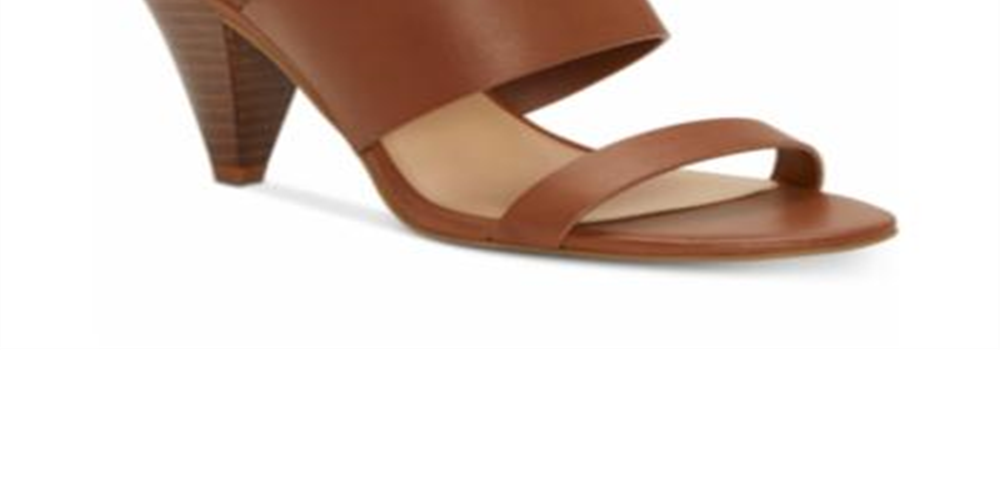 INC International Concepts Women's Strap Cushioned Gavi Almond Toe Cone Heel Zip up Dress Brown 7.5 M