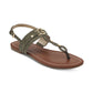 Guess Women's Links Open Toe Casual Slingback Sandals Green Size 5 M
