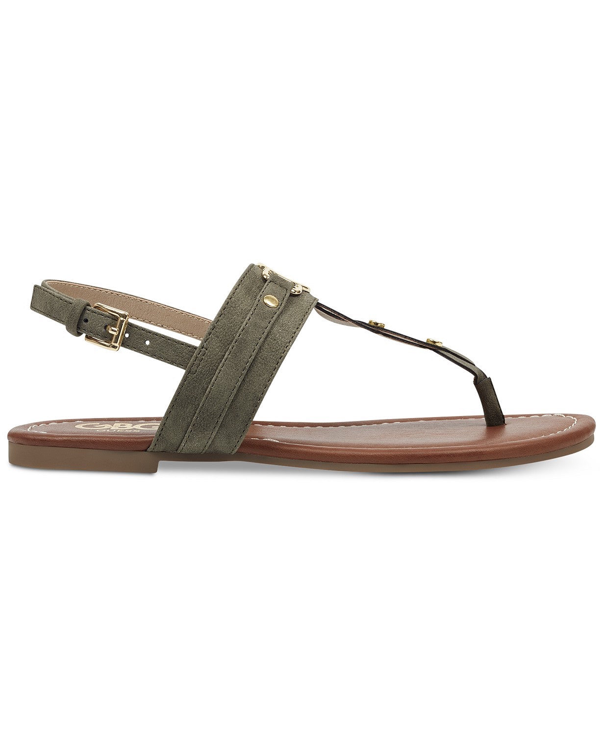 Guess Women's Links Open Toe Casual Slingback Sandals Green Size 5 M