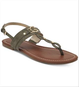 Guess Women's Links Open Toe Casual Slingback Sandals Green Size 5 M
