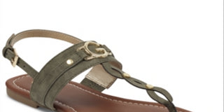 Guess Women's Links Open Toe Casual Slingback Sandals Green Size 5 M